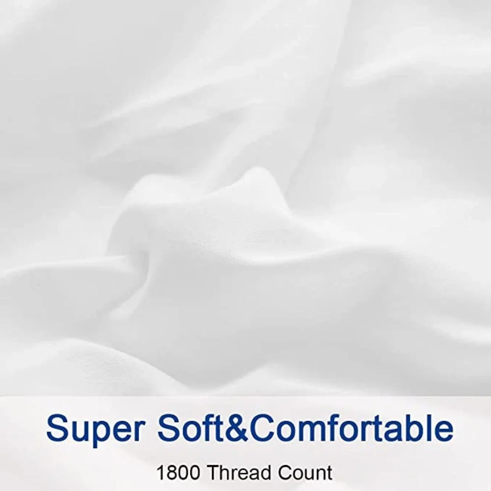 Bed Sheet Set (White, Full) - Picture 9 of 13